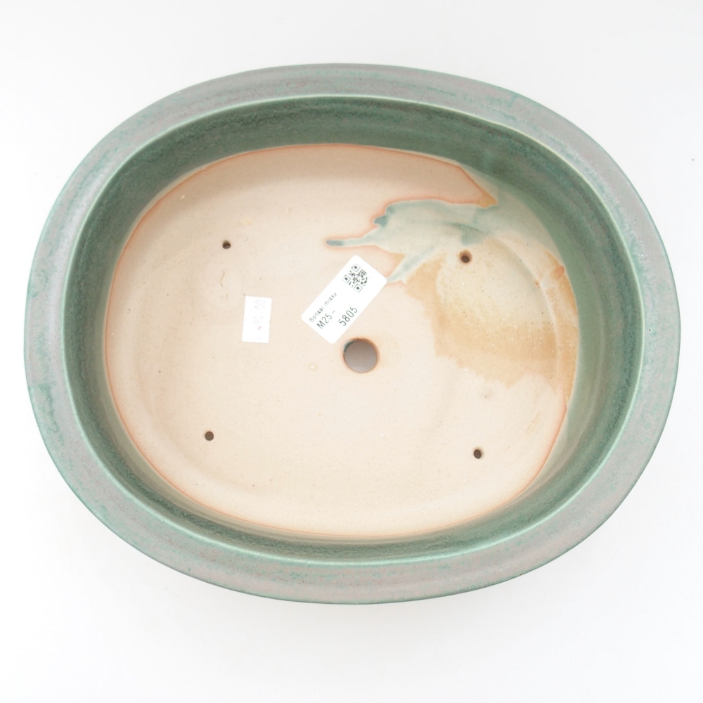 Bol à bonsaï en céramique 26 x 22 x 8 cm, vert