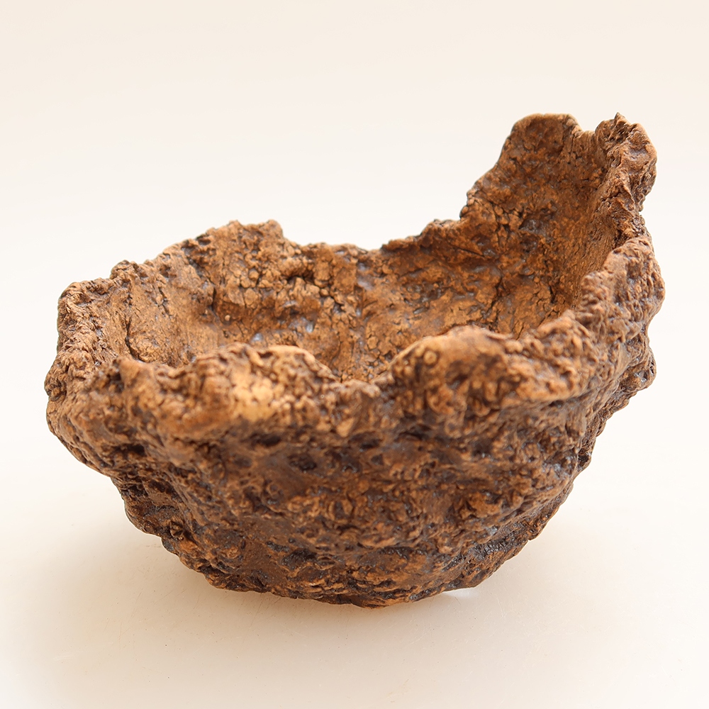 Coquille en céramique 9 x 9 x 8,5 cm, couleur marron