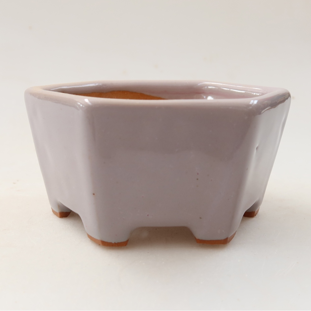 Pot à bonsaï en céramique 10 x 9 x 5 cm, couleur violette