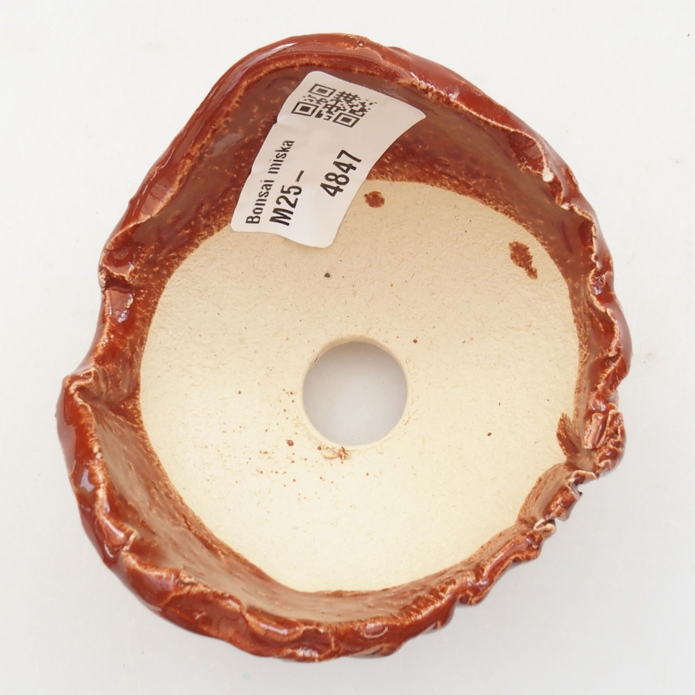 Coquille en céramique 7,5 x 7,5 x 6 cm , couleur marron