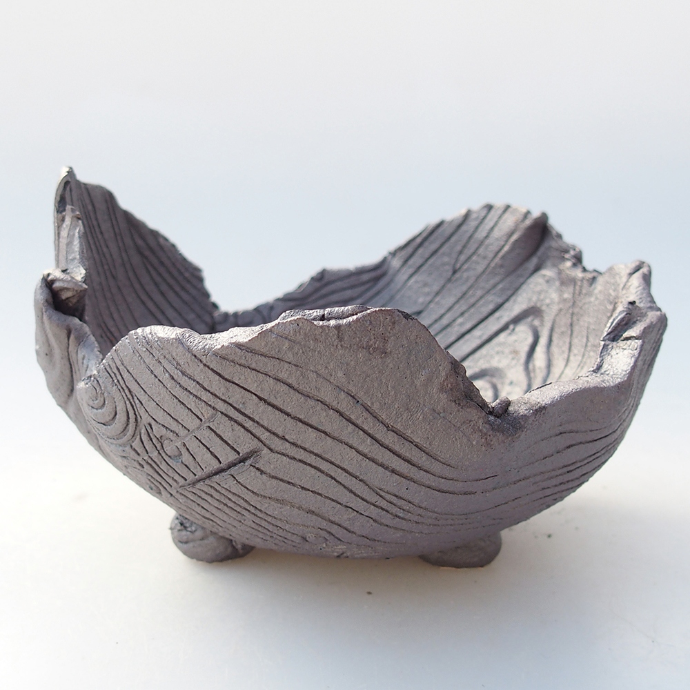 Coquille en céramique 13,5 x 12,5 x 8,5 cm , couleur métallique