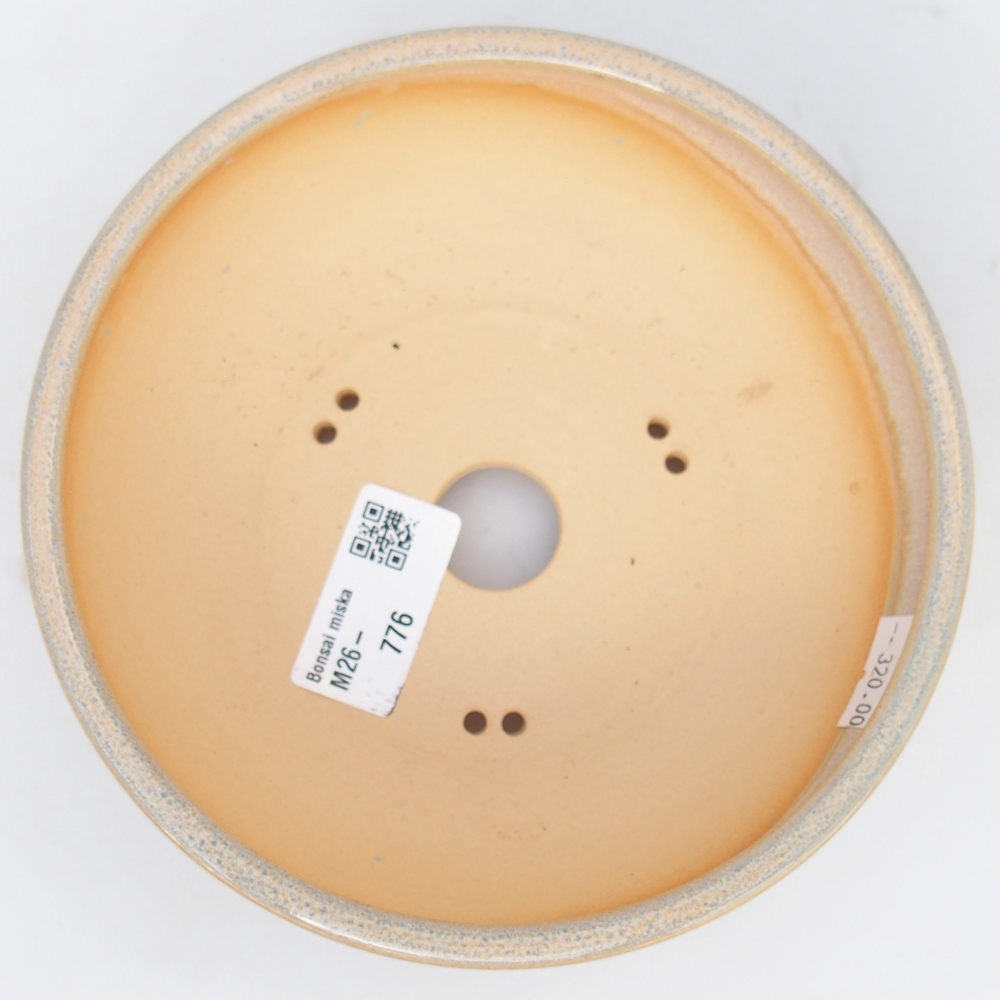 Bol à bonsaï en céramique 15 x 15 x 5 cm, vert-brun