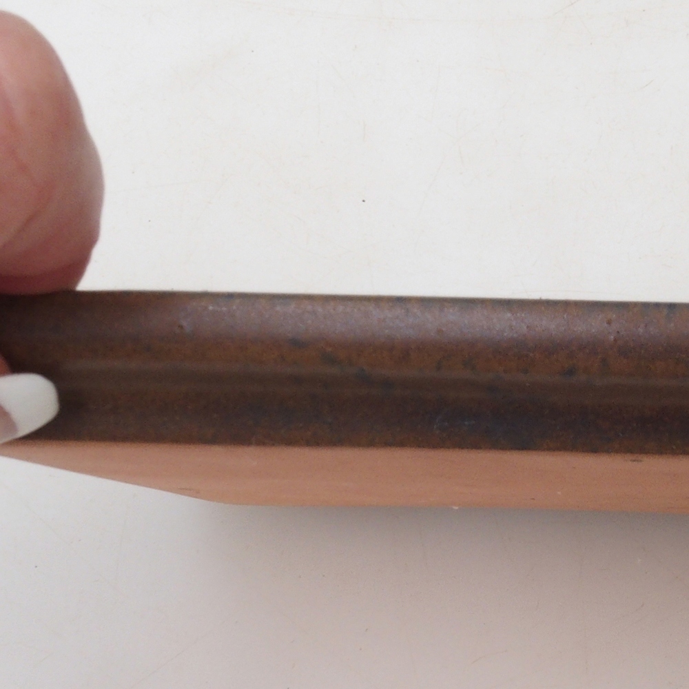 Soucoupe Bonsaï rectangle 19,5 x 14 x 1,5 cm - marron