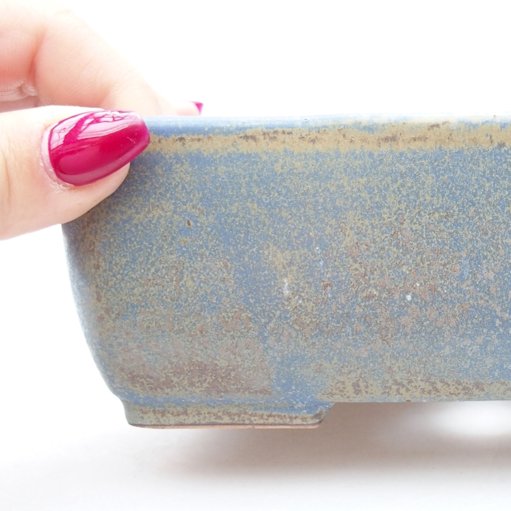 Bol à bonsaï en céramique 16 x 11 x 5,5 cm, vert