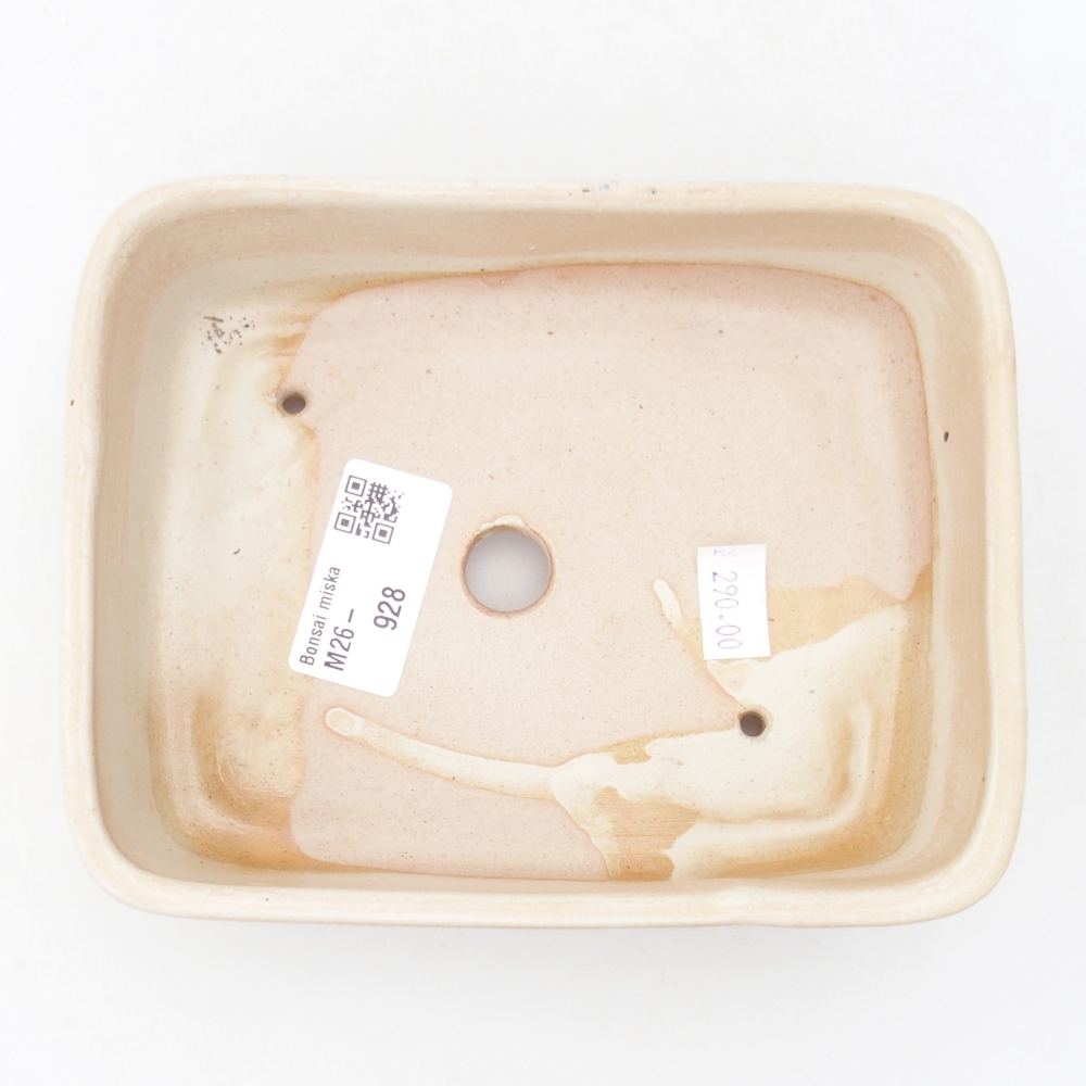Bol à bonsaï en céramique 15 x 12 x 4,5 cm, couleur beige