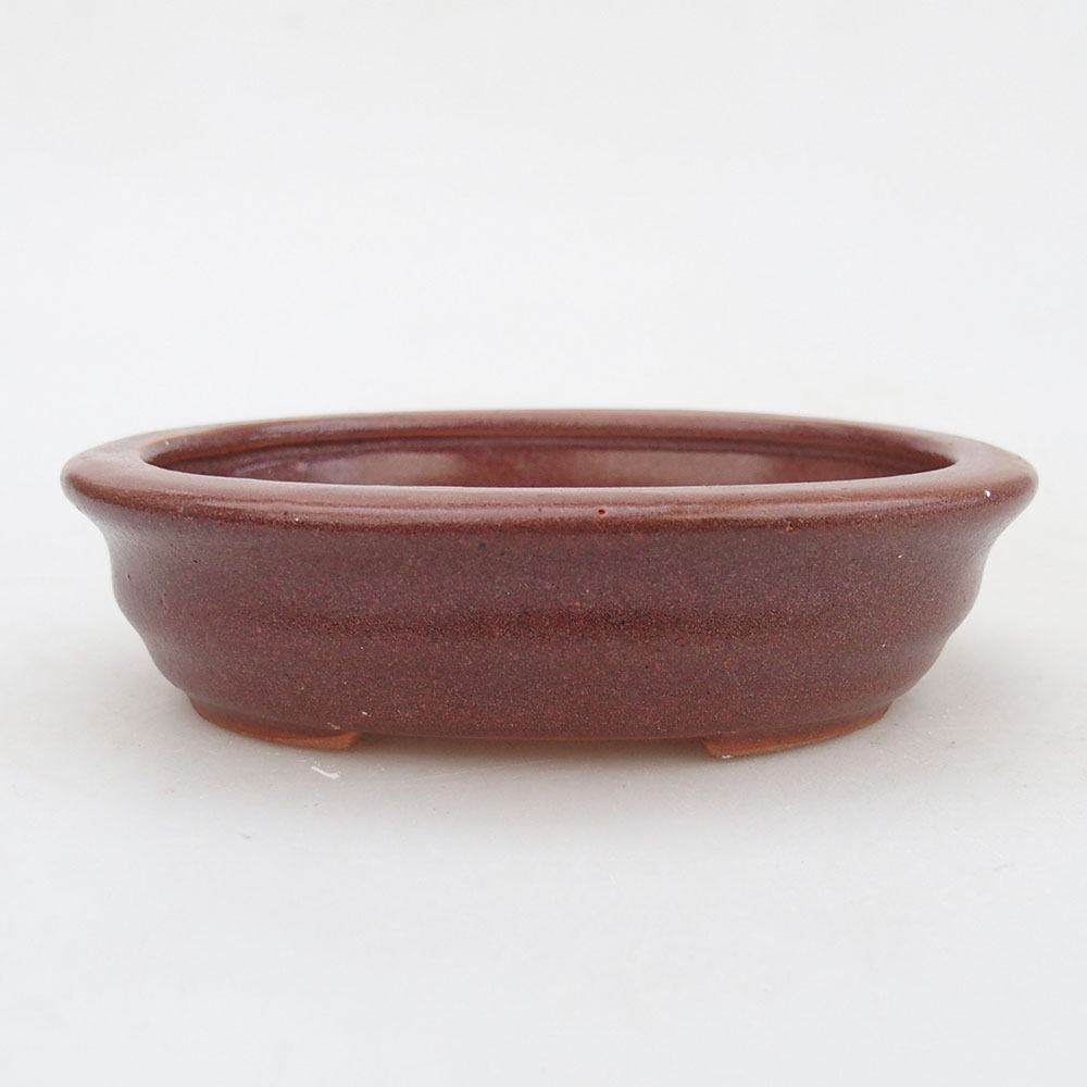 Bol à bonsaï en céramique 12 x 10 x 3 cm, bordeaux