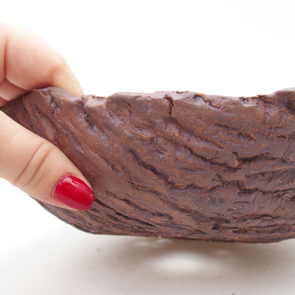 Coquille en céramique 19,5 x 18 x 6,5 cm , couleur marron