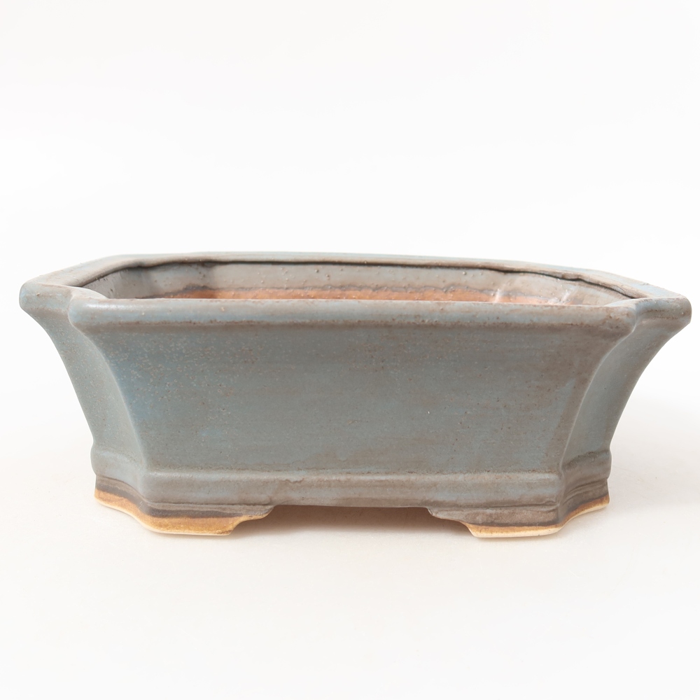 Pot à bonsaï en céramique 18 x 15 x 6 cm, couleur rose