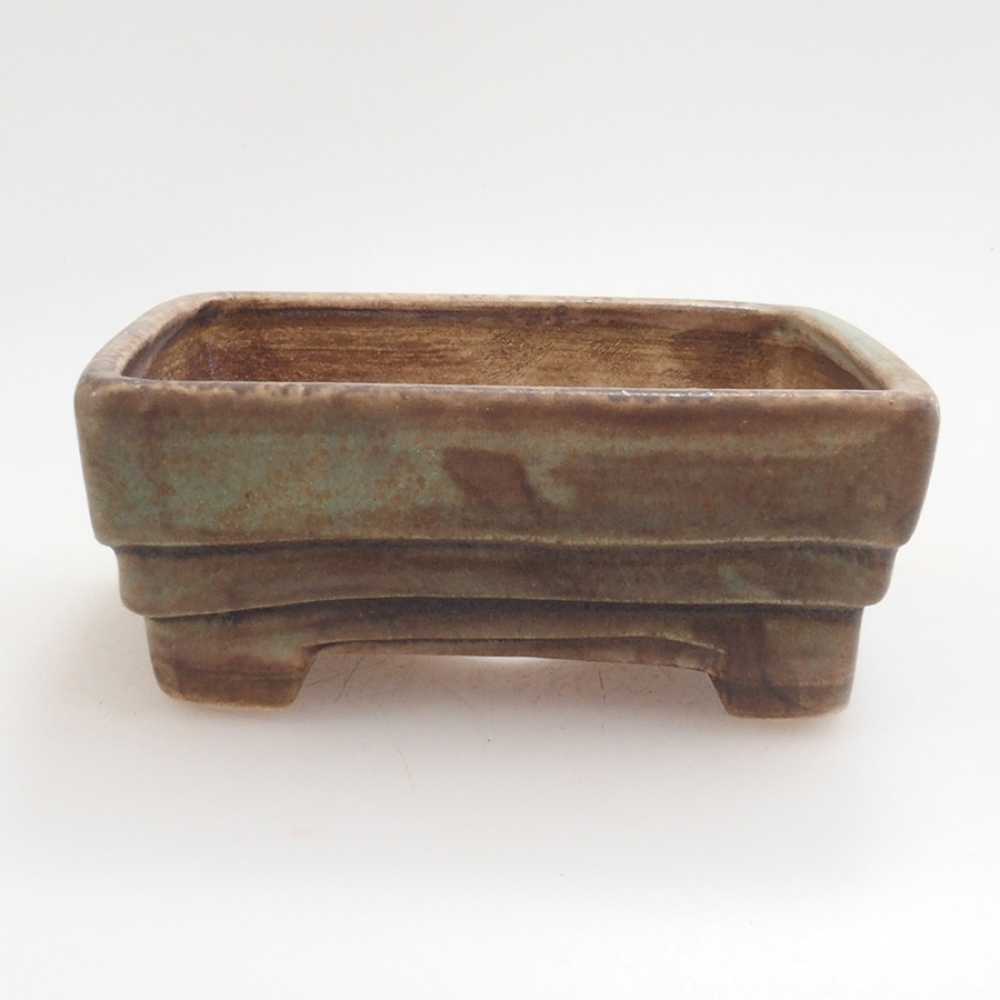 Bol à bonsaï en céramique 10 x 8,5 x 4 cm, brun