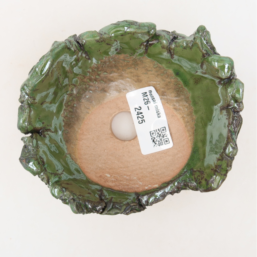 Coquille en céramique  11,5 x 10,5 x 6 cm, couleur verte