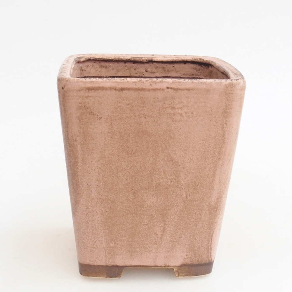 Bol à bonsaï en céramique 10 x 10 x 12 cm, rose