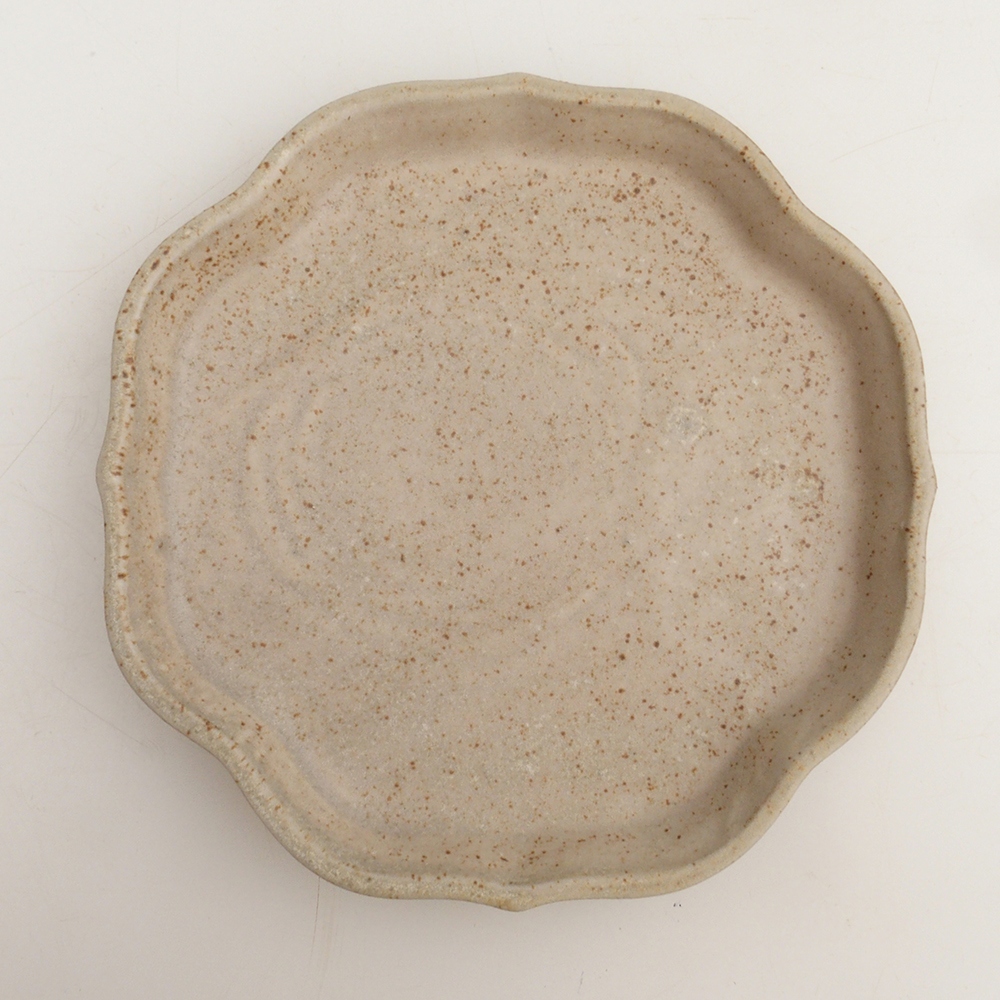 Bol en céramique H06 - 14 x 14 x 1,5 cm - beige