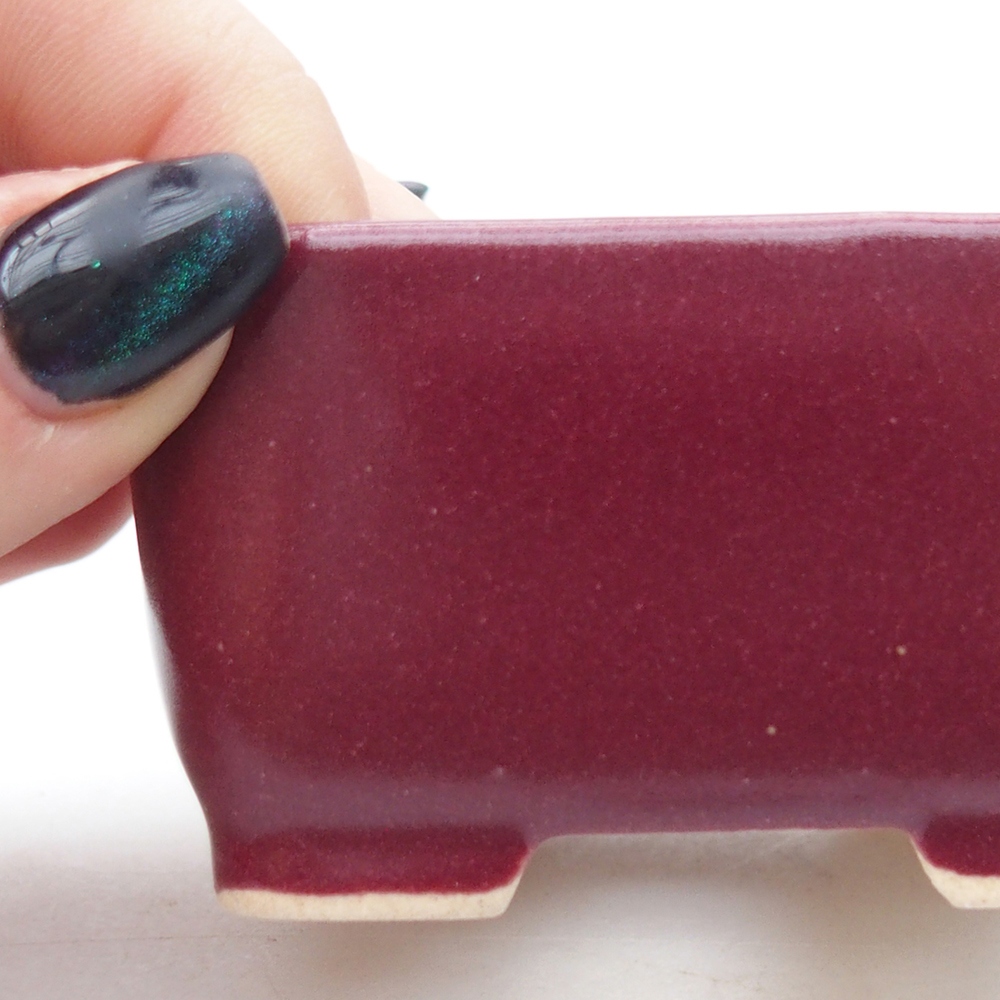 Mini bol bonsaï 7 x 7 x 4 cm, bordeaux