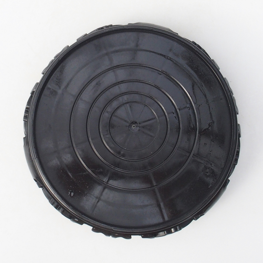 Table à bonsaï en plastique ronde 17,5 x 17,5 x 4 cm, couleur noire