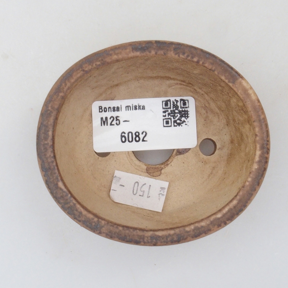 Bol à bonsaï en céramique 10 x 8,5 x 4 cm, brun