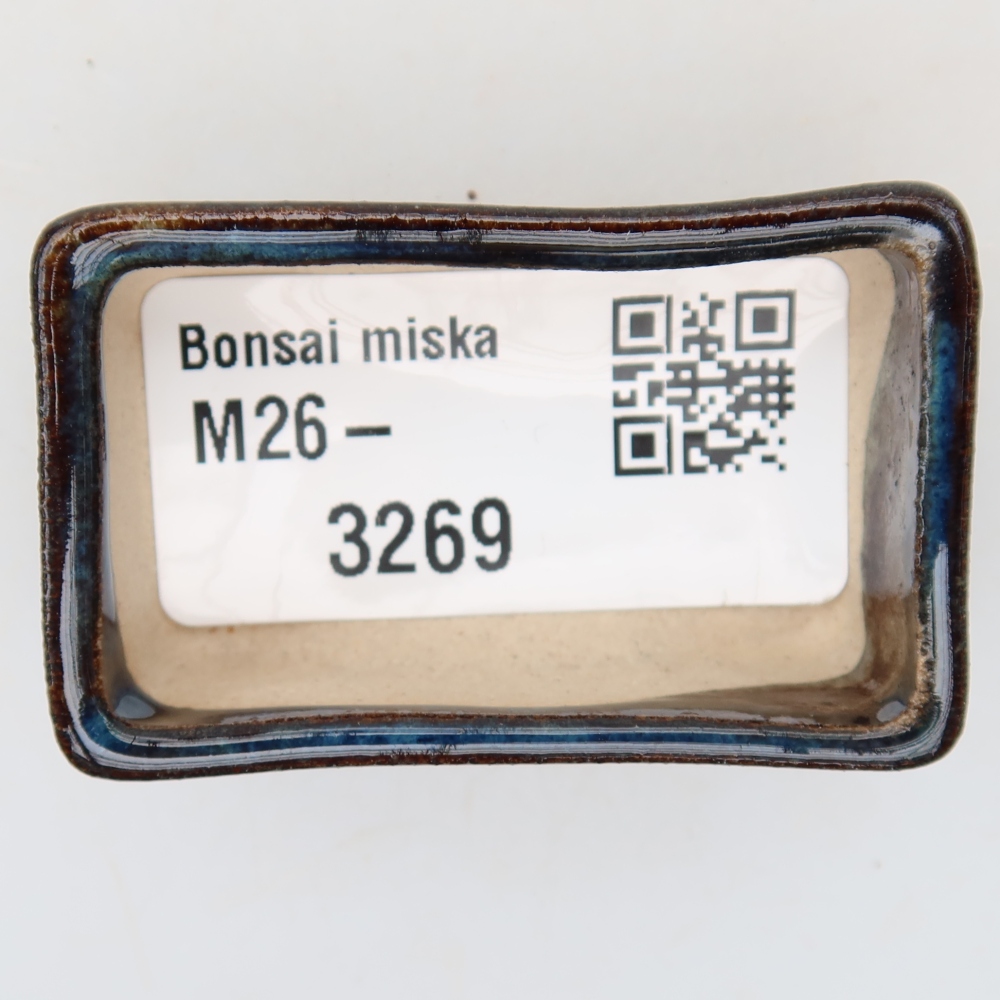 Pot à bonsaï en céramique 5 x 3 x 2 cm, couleur bleue