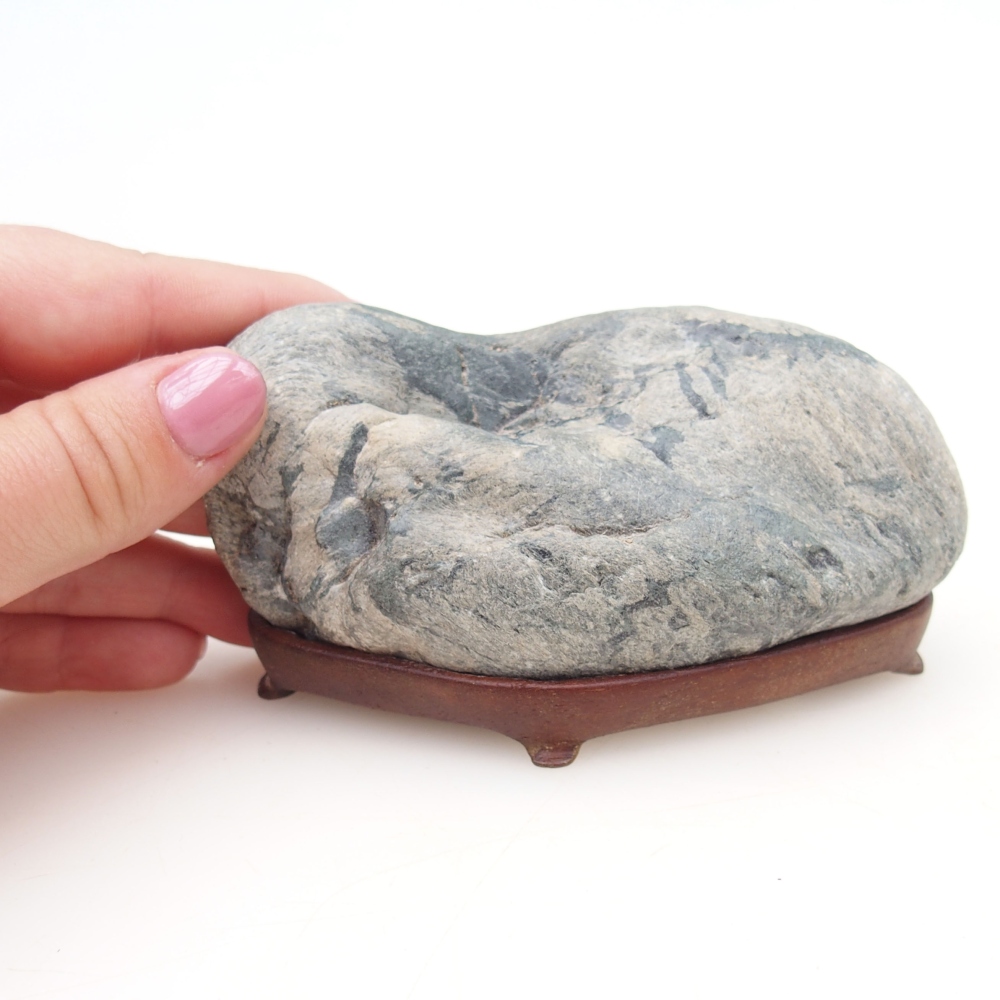 Suiseki - Pierre avec DAI (base en bois)