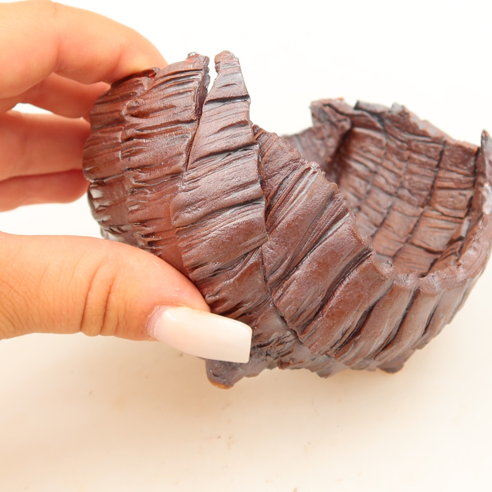 Coquille en céramique  9,5 x 9,5 x 7 cm, couleur marron