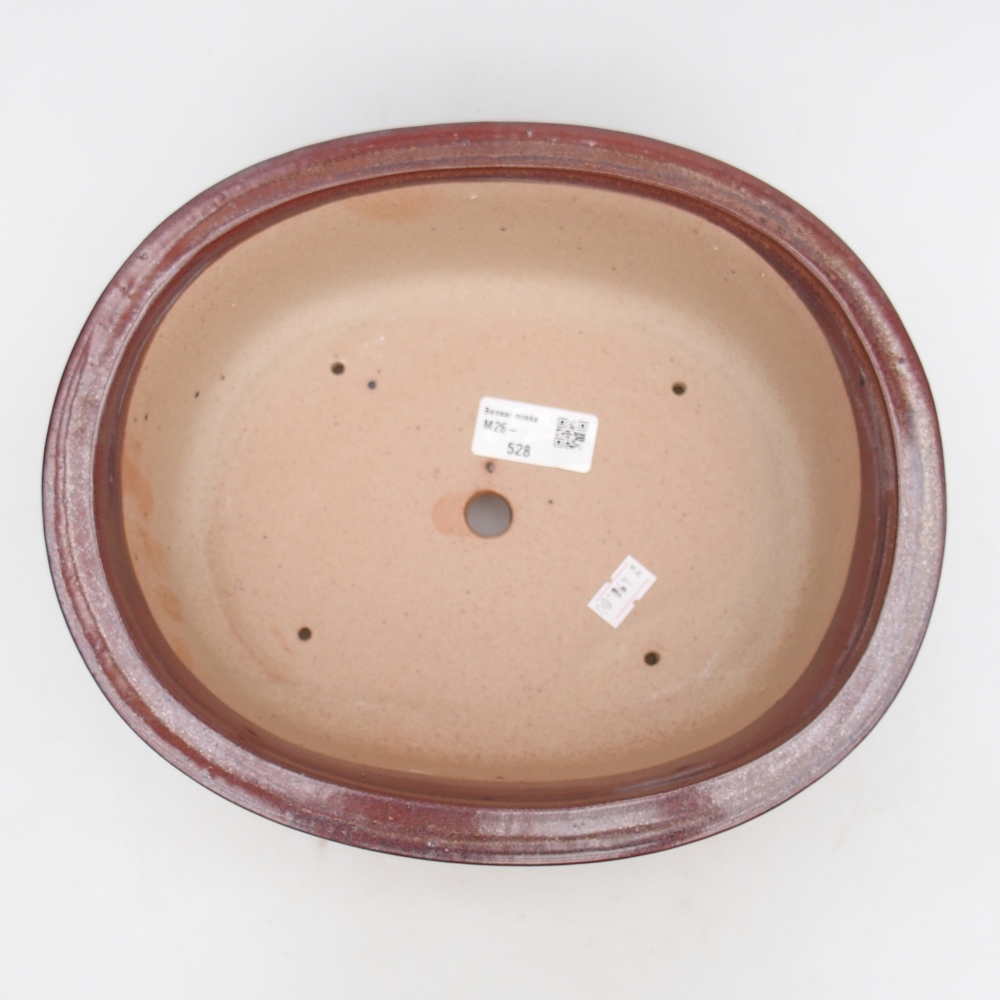 Bol à bonsaï en céramique 26 x 22 x 8 cm, brun