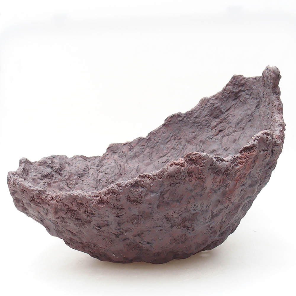 Coquille en céramique 31 x 30 x 23 cm , couleur marron