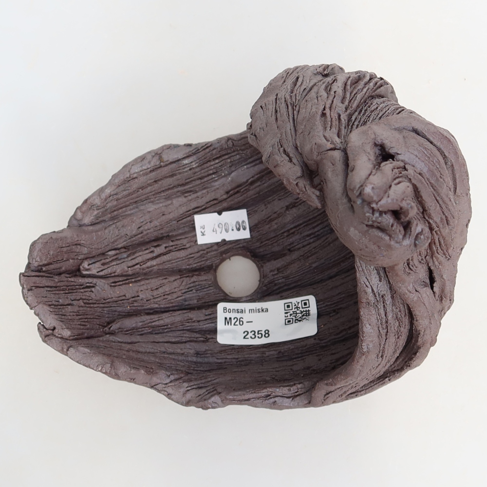 Coquille en céramique  14,5 x 11,5 x 20 cm, couleur marron