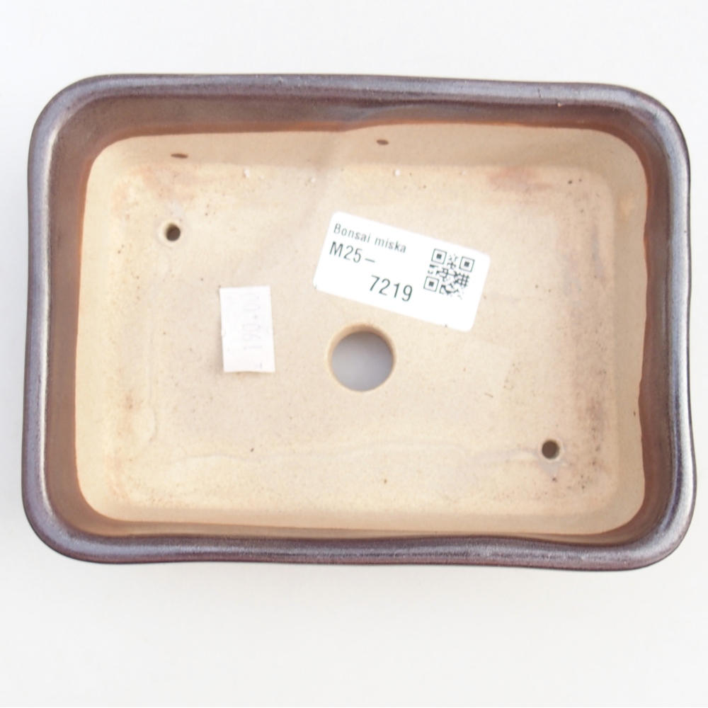 Bol bonsaï en céramique 14,5 x 10,5 x 4,5 cm, couleur métal