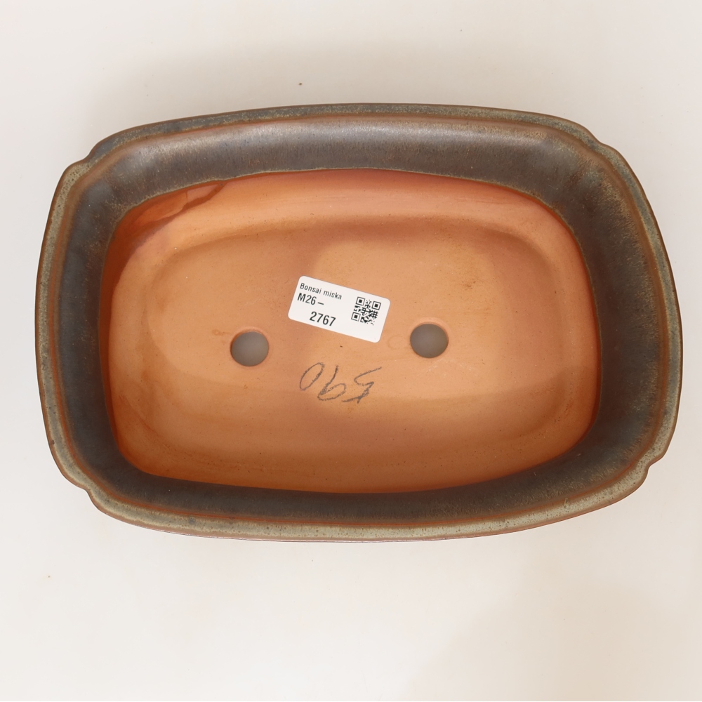 Bol en céramique  24 x 17 x 6 cm, couleur marron