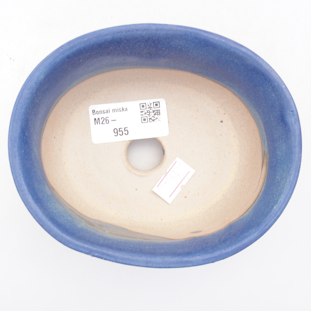 Bol à bonsaï en céramique 12 x 10 x 5,5 cm, couleur bleu