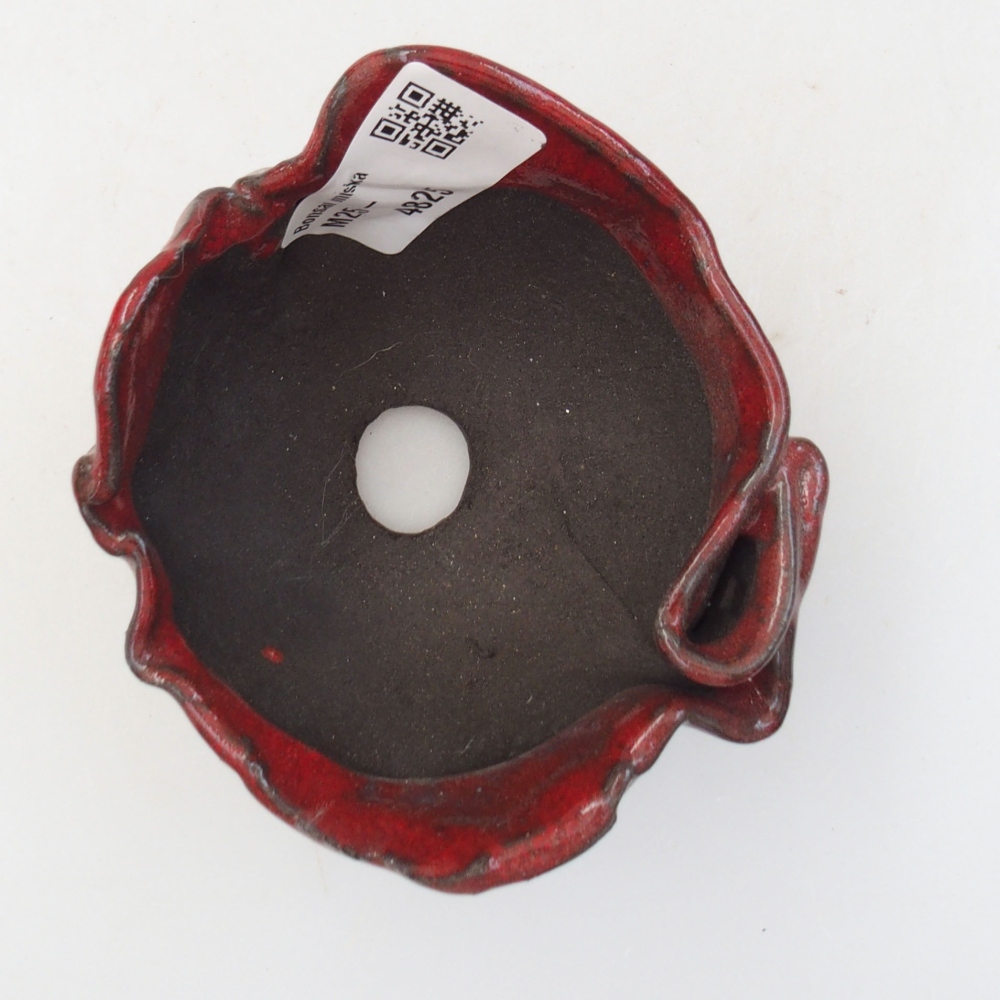 Coquille en céramique 8,5 x 7 x 5 cm , couleur rouge