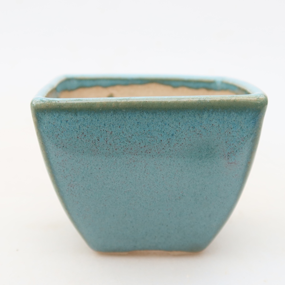 Bol à bonsaï en céramique 5,5 x 5,5 x 4,5 cm, couleur bleu