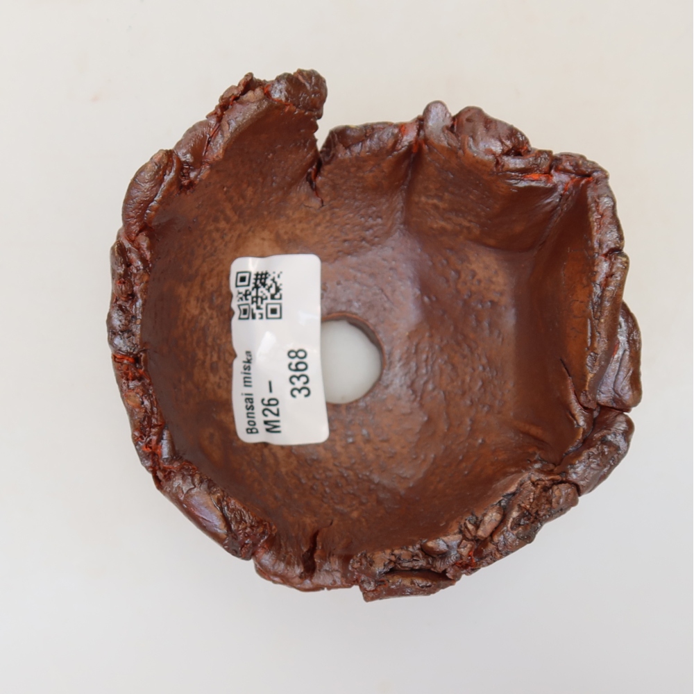 Coquille en céramique 9,5 x 9 x 6 cm, couleur marron
