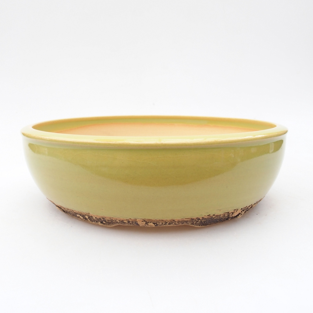 Bol à bonsaï en céramique 20 x 20 x 5,5 cm, vert