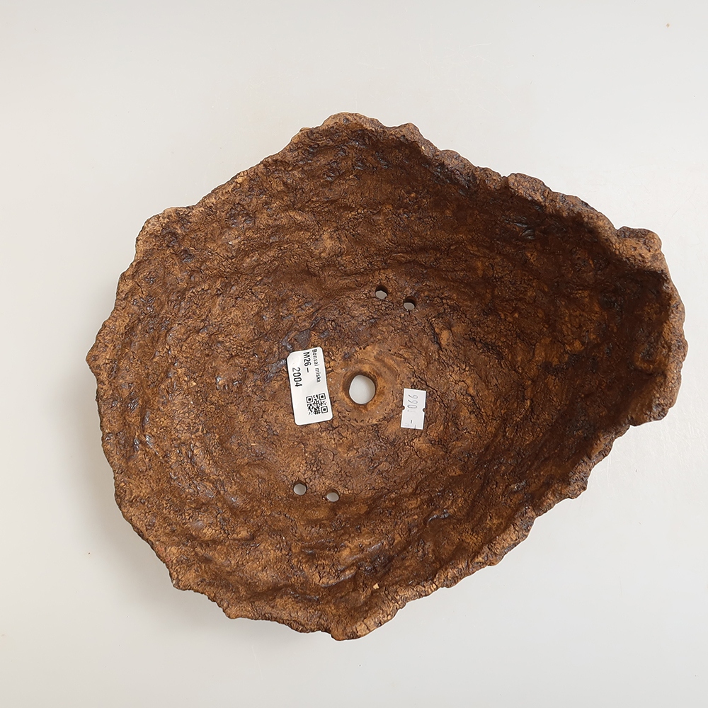 Coquille en céramique 22 x 20 x 16,5 cm, couleur marron