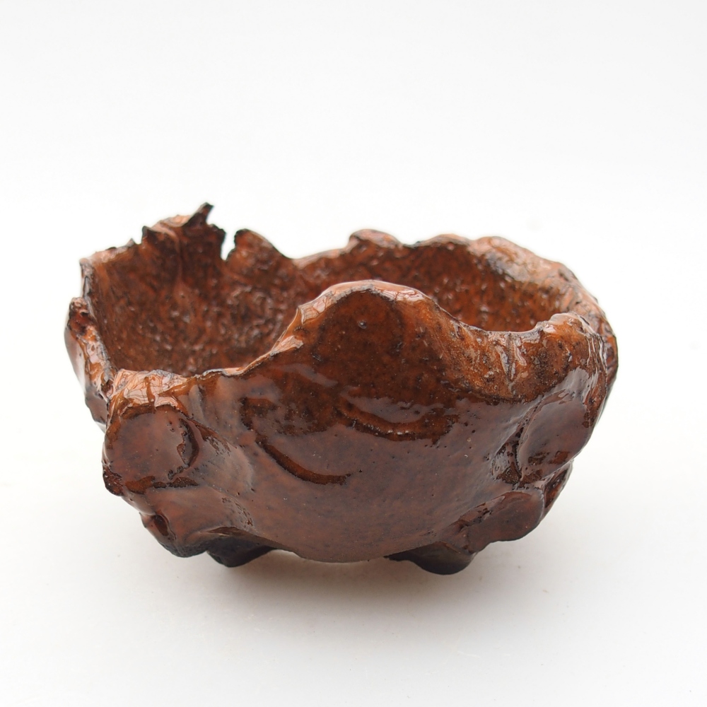 Coquille en céramique 8,5 x 8 x 5 cm , couleur orange