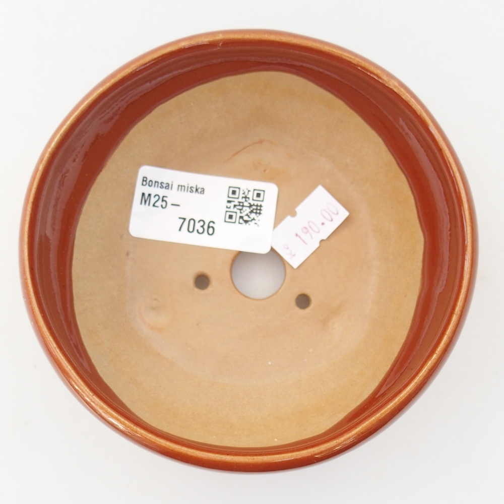 Bol à bonsaï en céramique 10 x 10 x 5 cm, brun