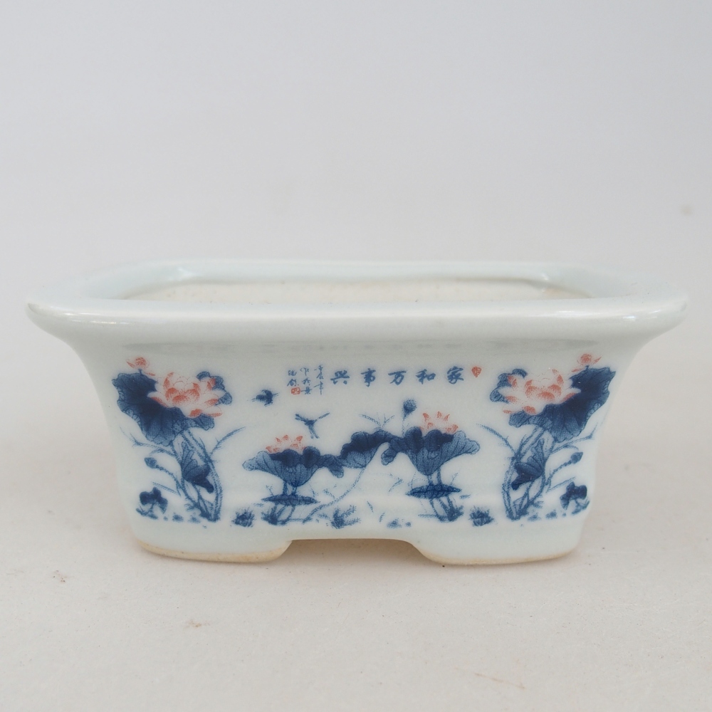 Mini bol bonsaï 10 x 7,5 x 4 cm, couleur blanc