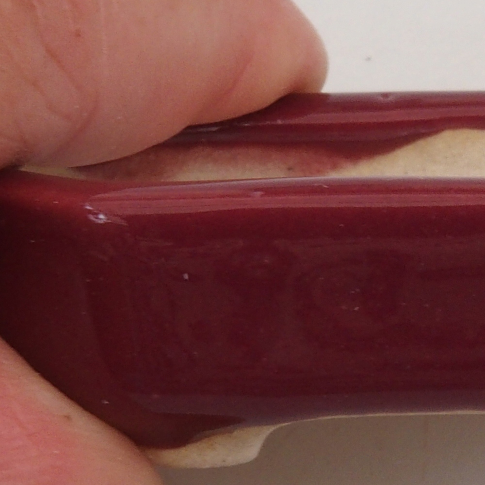 Mini bol bonsaï 5,5 x 4 x 1,5 cm, couleur bordeaux