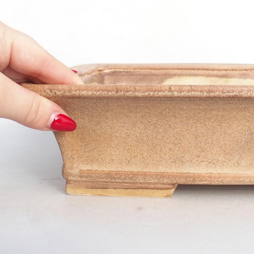 Bol à bonsaï en céramique 29,5 x 24,5 x 8 cm, rose