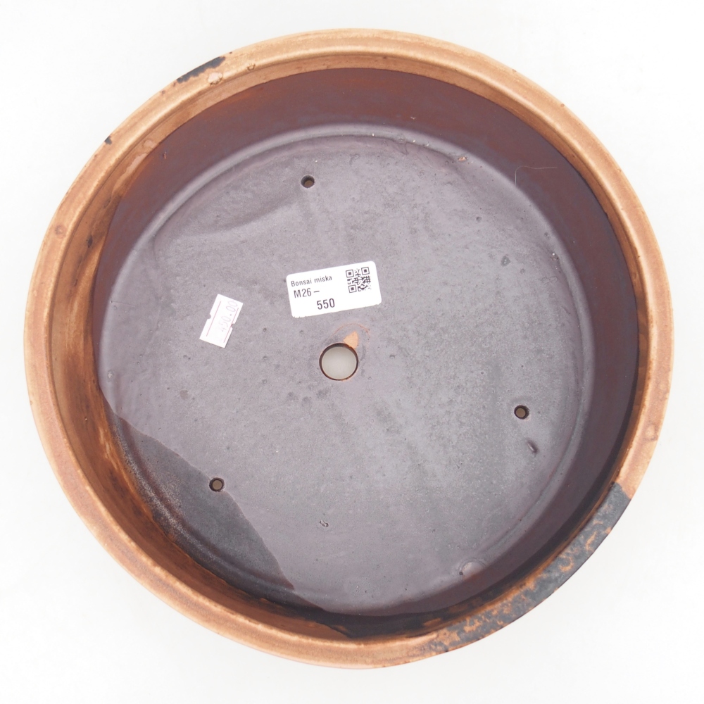 Bol à bonsaï en céramique 24,5 x 24,5 x 7 cm, rose