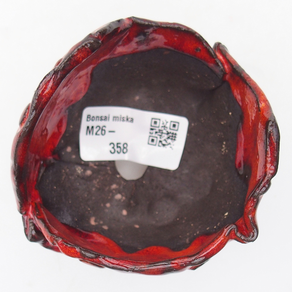 Coquille en céramique 9 x 7,5 x 7 cm , couleur rouge