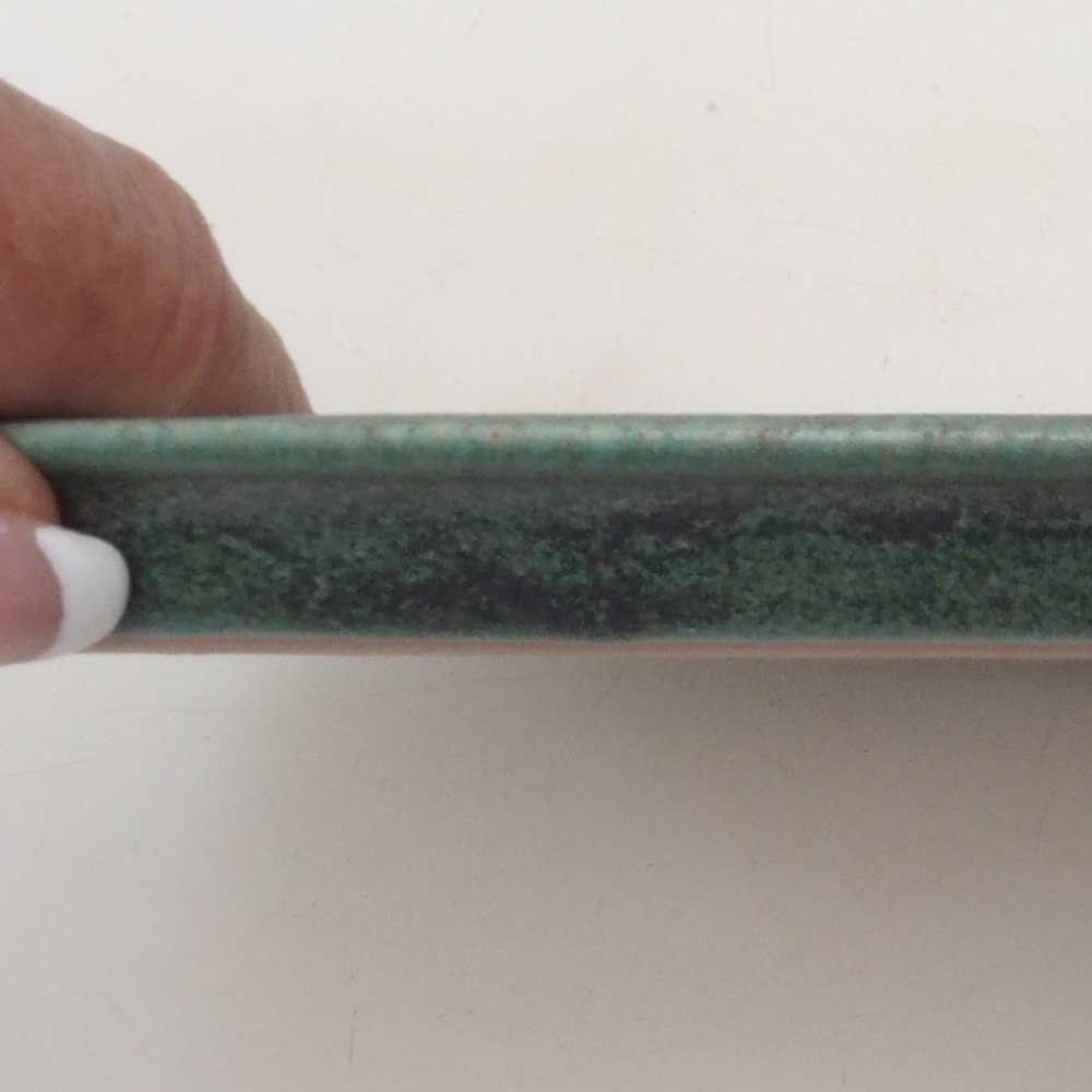 Bol en céramique H08 - 22,5 x 16 x 1 cm - vert