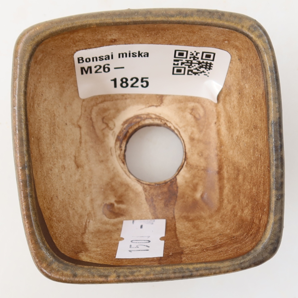 Bol à bonsaï en céramique 6 x 6 x 4 cm, brun