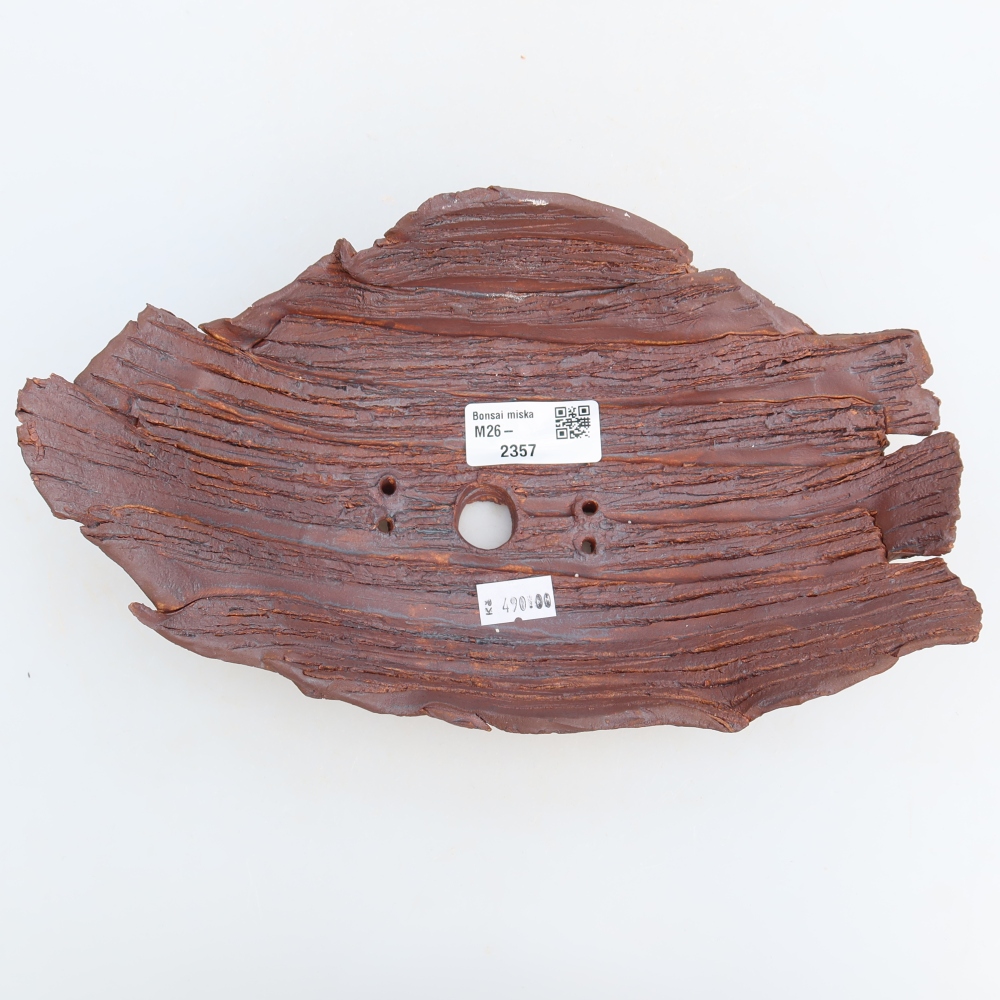 Coquille en céramique  24,5 x 14,5 x 7,5 cm , couleur marron