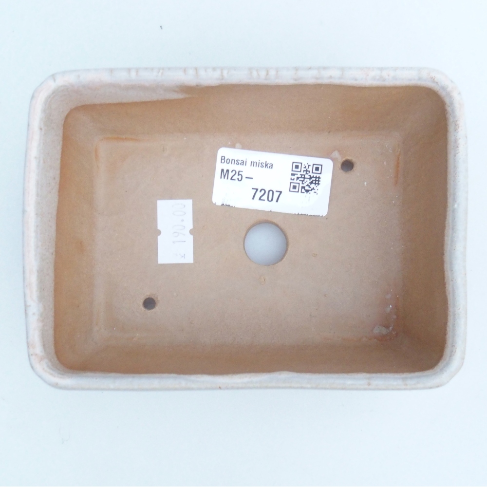 Bol à bonsaï en céramique 13 x 10 x 5 cm, couleur beige