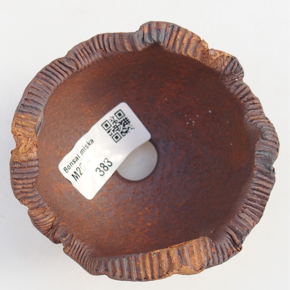 Coquille en céramique 9 x 9 x 7 cm , couleur marron