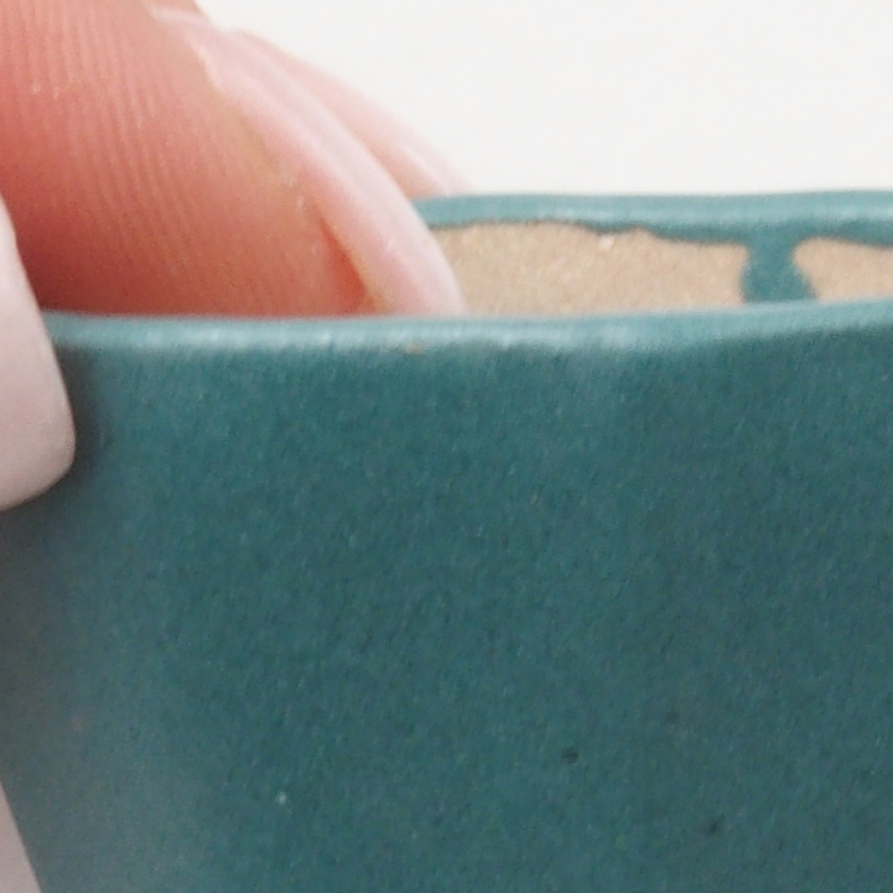 Bol à bonsaï en céramique 6,5 x 5,5 x 4 cm, couleur bleu