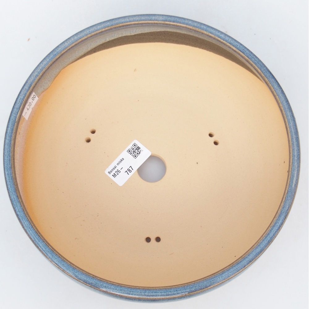 Bol à bonsaï en céramique 22 x 22 x 7,5 cm, couleur bleu