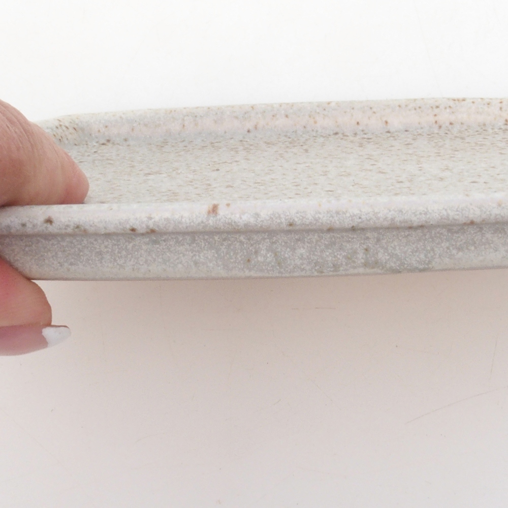 Bol en céramique H03 - 17 x 12,5 x 1 cm - beige