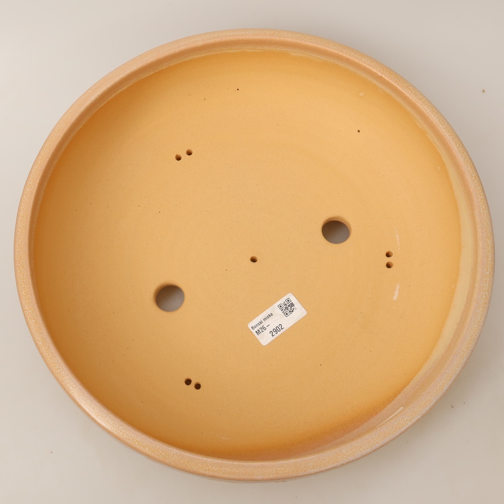 Pot à bonsaï en céramique 31,5 x 31,5 x 7,5 cm, couleur beige