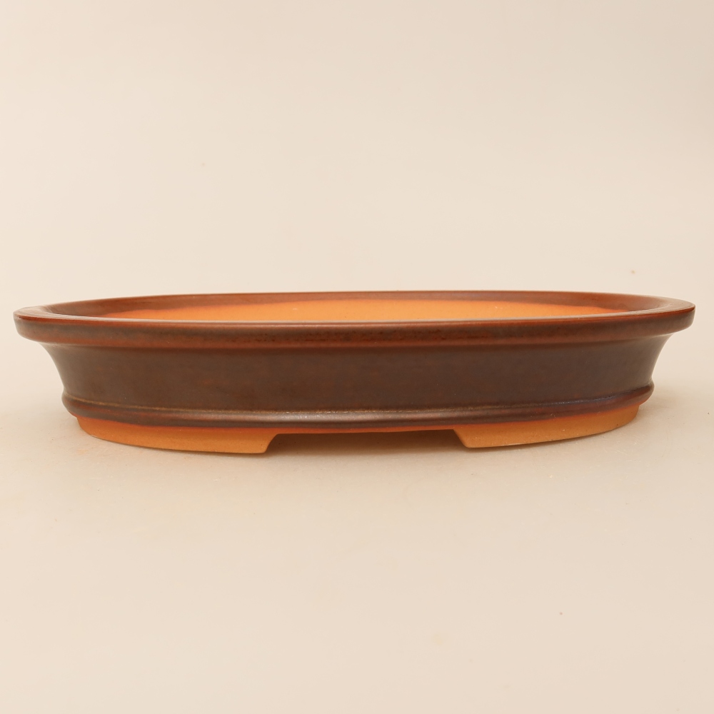 Bol en céramique  21 x 14,5 x 3,5 cm, couleur marron